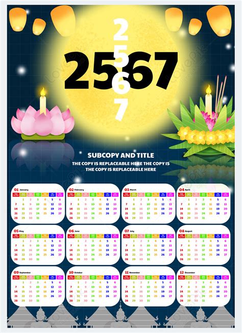 Year 2024 Calendar – Thailand .